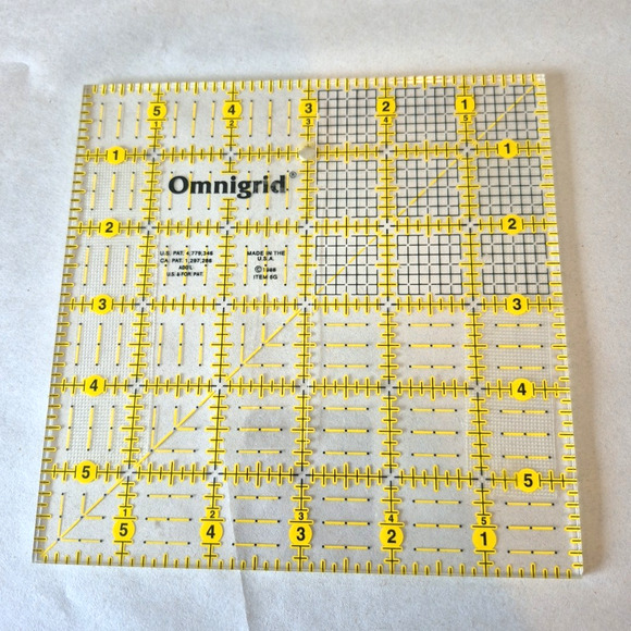 Omnigrid Ruler 6" x 6" Item 6G 1988 Sewing Quilting - Picture 1 of 8